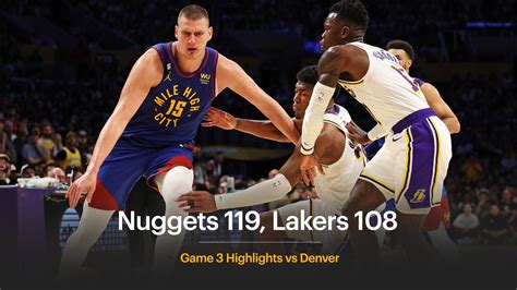lakers vs nuggets 2023 results